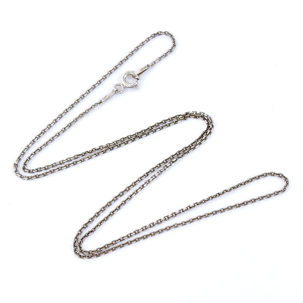Vintage Sterling Silver 925 Cable Chain Necklace 18"